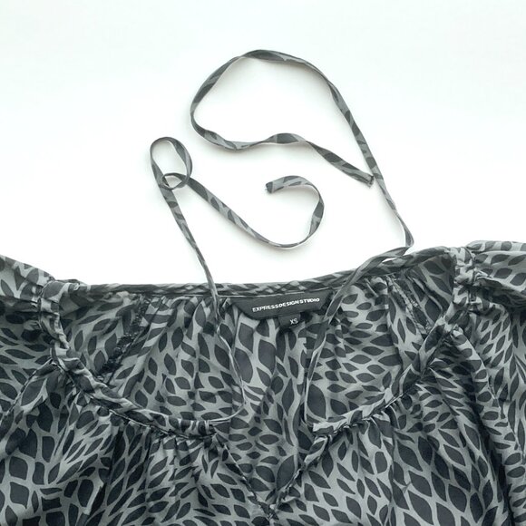 Express Design Silk Blouson Top - Picture 5 of 7